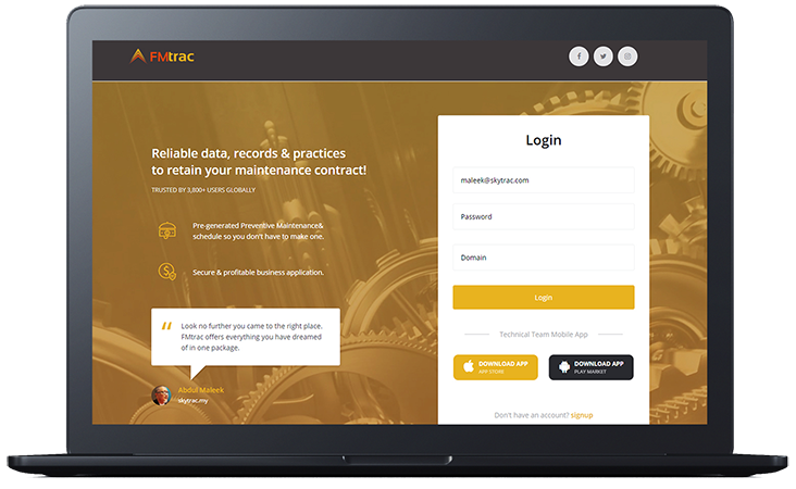 FMTRAC Executive preview